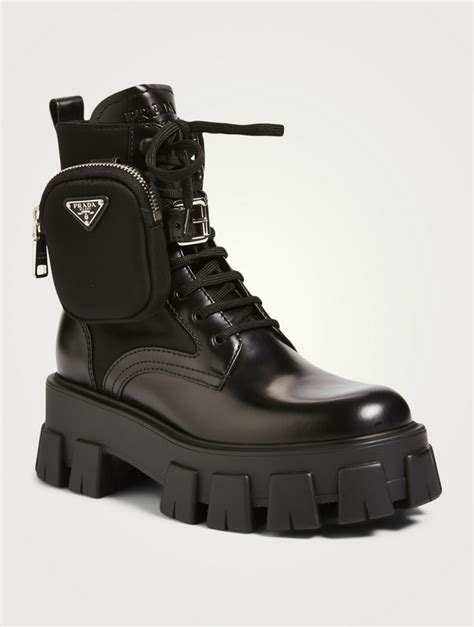 prada boots white and black|all black prada boots.